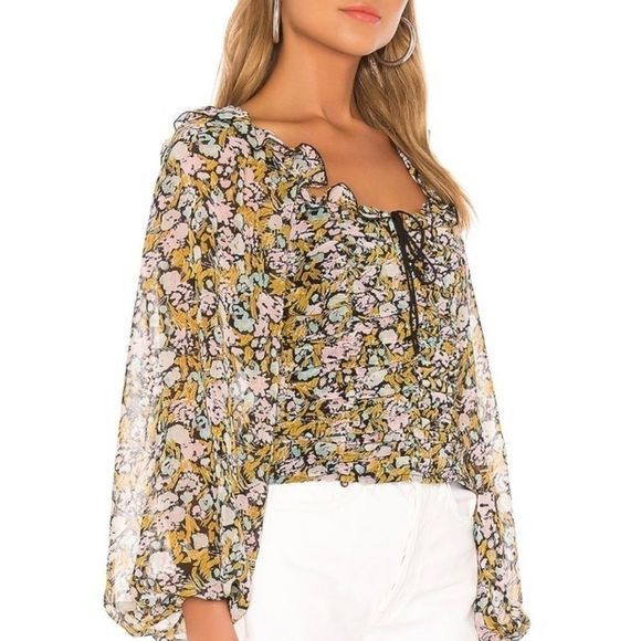 🆕Free People Mabel Printed Blouse - Picture 7 of 13